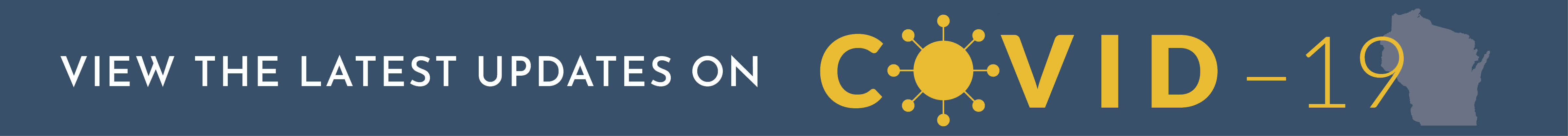 Banner displays 'View the latest updates on COVID-19'